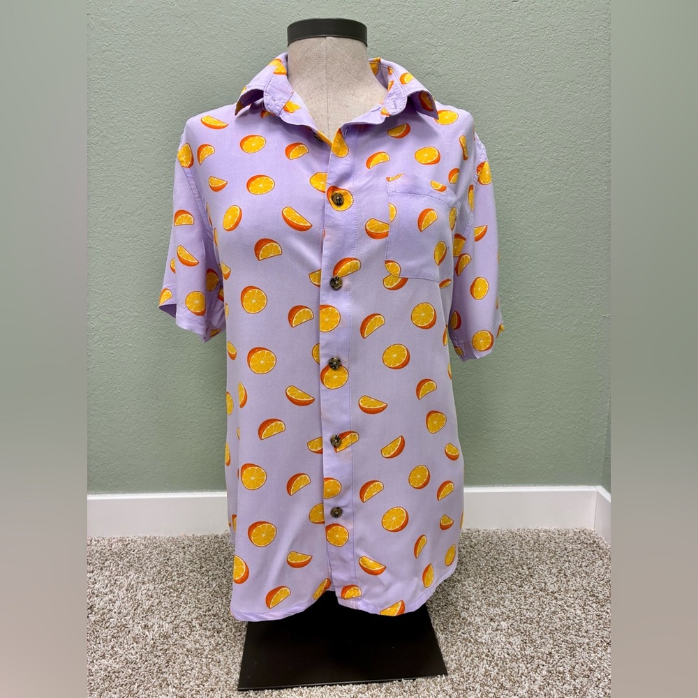 Vibrant Orange slice‎ Print Women's Blouse
